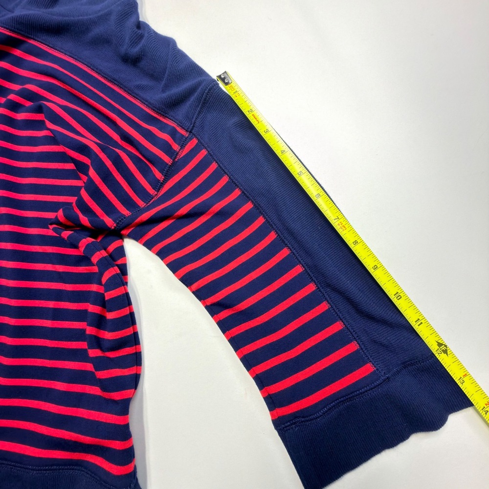 Lauren Ralph Lauren Striped Turtleneck Sweater Navy Red Medium Stretch Knit - Picture 6 of 10